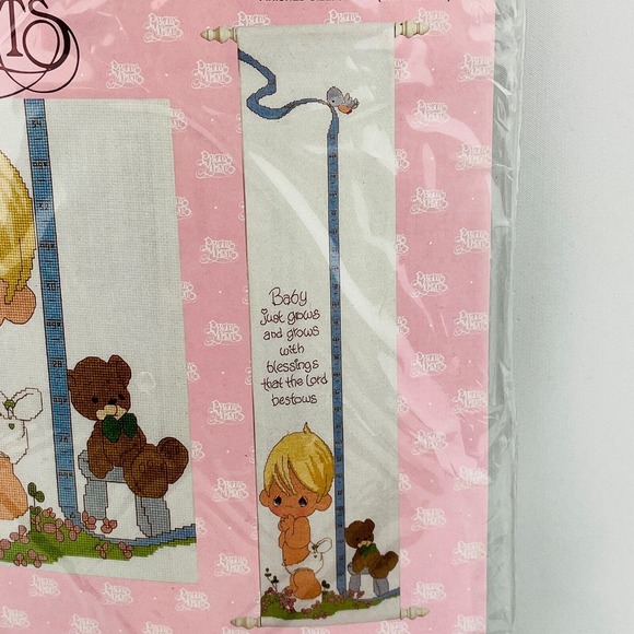 Precious Moments Baby Just Grows Growth Chart Cross Stitch Kit Janlynn #131-05 - Picture 4 of 6